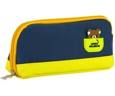 Coolforschool Penalas BOLIBEAR, 210x100x70mm, tamsiai mėlynos/geltonos sp.