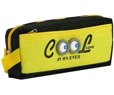 Coolforschool Penalas COOL ZONE, 195x85x50mm, su 2-iem skyriais, juodos/geltonos sp.