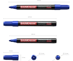 Permanentinis žymeklis P-200, ErichKrause, 0.8-2.2mm, mėlynos sp.