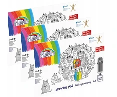 Piešimo albumų rinkinys FIORELLO, A4, 20 lapų, 80gsm, 3 vnt.