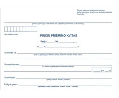 Pinigų priėmimo kvitai, A5x2x50, be Nr.