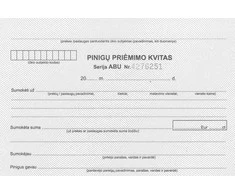 Pinigų priėmimo kvitas, su Nr., A5, 2x50 0720-036