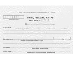 Pinigų priėmimo kvitas, su Nr., A5, 2x50 0720-036