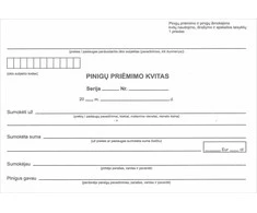 Pinigų priėmimo kvitai, A6 formato, 50 komplektų, ne numeracijos, 2 sluoksnių