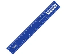 Plastikinė liniuotė AXENT, 20cm ilgio, mėlynos sp., blisteryje