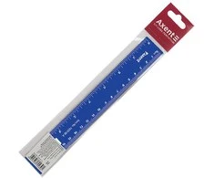 Plastikinė liniuotė AXENT, 20cm ilgio, mėlynos sp., blisteryje