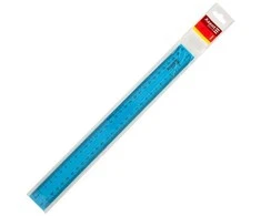 Plastikinė liniuotė AXENT Delta, 30cm, mėlynos sp., blisteryje