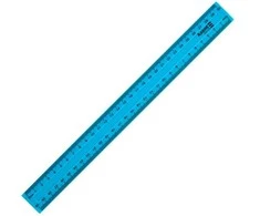 Plastikinė liniuotė AXENT Delta, 30cm, mėlynos sp., blisteryje