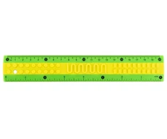 Plastikinė liniuotė CLASSIC, Kite, 20 cm, žalios / geltonos sp.