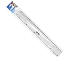Plastikinė liniuotė FOROFIS, 30cm, skaidri, blisteryje