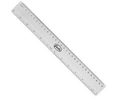 Plastikinė liniuotė FOROFIS, 30cm, skaidri, blisteryje