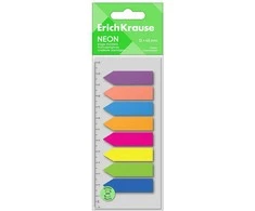 Plastikiniai indeksai-žymekliai NEON ARROW, ErichKrause, 12x45mm, 200 lapelių, 8 neoninės sp.