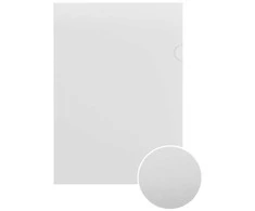 Plastikiniai L formos aplankai GLOSSY CLASSIC, ErichKrause, A4, 180mkr, 12 vnt., skaidrūs