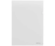 Plastikiniai L formos aplankai GLOSSY CLASSIC, ErichKrause, A4, 180mkr, 12 vnt., skaidrūs
