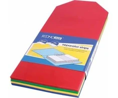 Plastikiniai skirtukai, EconoMix, 240x105mm, 160mkr, plastikiniai, 4 sp., 100vnt.