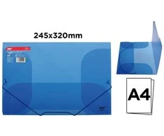 Plastikinis dėklas su guma MP, A4, 500 mkr, 6 sp.