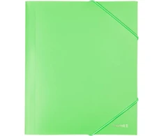 Plastikinis dėklas su guma PASTELINI, Axent, A5, 410mkr, žalios sp.