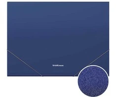 Plastikinis dėklas su skyriais Matinis CLASSIC, ErichKrause, A4, 600mkr, 12 skyrių, su guma, mėlynos sp.