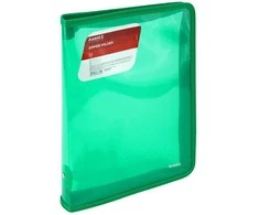 Plastikinis dėklas su užtrauktuku AXENT, B5, 550mkr, žalios sp.