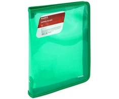 Plastikinis dėklas su užtrauktuku AXENT, A4, 550mkr, žalios sp.