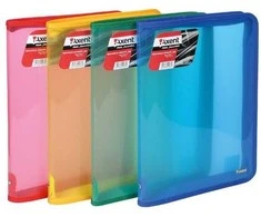 Plastikinis dėklas su užtrauktuku AXENT, A4, 550mkr, mėlynos sp.