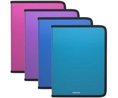 Plastikinis dėklas su užtrauktuku Matinis VIVID, ErichKrause, A4+, 500mkr, 4 sp.