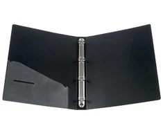 Plastikinis segtuvas AXENT, A4, 700mkr, 35mm, su 4-iais žiedais, juodos sp.