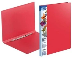 Plastikinis segtuvas FOROFIS, A4, 600mkr, su spiraline įsegėle, raudonos sp.