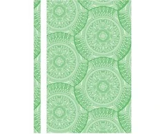 Plastikinis segtuvėlis dekoruotu viršeliu KALEIDOSCOPE, Optima, A4+, žalios sp.