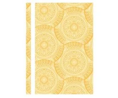 Plastikinis segtuvėlis dekoruotu viršeliu KALEIDOSCOPE, Optima, A4+, geltonos sp.