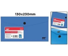 Plastikinis vokas su spaustuku MP, C65 (230x130mm), 240mkr, permatomas, 6 sp.