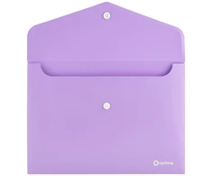 Plastikinis vokas su spaustuku OPTIMA, A6, 180 mkr, nepermatomas, pastelinių sp.