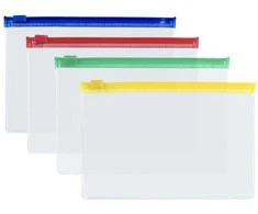 Plastikinis vokas su užtrauktuku, ErichKrause, B6, 140mkr, skaidrus, su įvairių sp. užtrauktuku