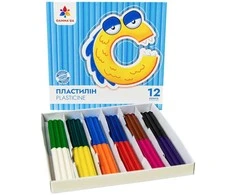 Plastilinas GAMMA'UA, 12 sp. po 12 g, su peiliuku