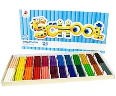 Plastilinas GAMMA'UA, 24 sp. po 12 g, su peiliuku