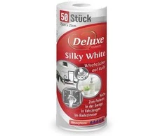 Poliravimo ir valymo šluostės rulone DELUXE Silky Baltas, 250x250 mm, 50 vnt.