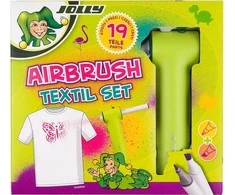 Purškiamų tekstilinių flomasterių rinkinys AIRBRUSH TEXTIL SET, Jolly