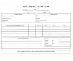 PVM sąskaita-faktūra, A5x2x50, be Nr.