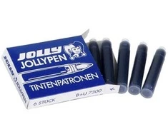 Rašalo kapsulės, Jolly, 6 vnt., trumpos, mėlynos sp.