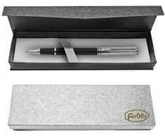 Rašiklis-roleris FOROFIS, juodos sp. metalinis korpusas, 0.5mm, dovanų dėžutėje
