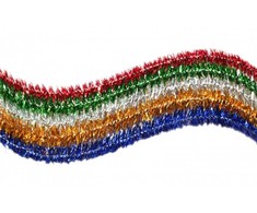 4F Šenilo vielos strypeliai CRAFT ARTS, Fandy, 6mm x 30cm, 25 vnt., 5 metalizuotos sp.