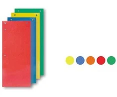 Skirtukai dokumentams SMLT kartoniniai 11x23,5cm 50vnt. geltoni