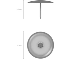Smeigtukai, ErichKrause, 7mm, 50 vnt., metaliniai