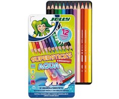 Spalvoti akvareliniai pieštukai AQUA, Jolly, 12 sp.