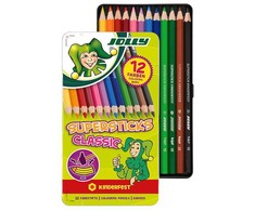 Spalvoti šešiabriauniai pieštukai CLASSIC, Jolly, 12 sp.