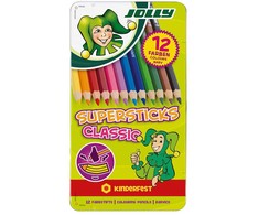Spalvoti šešiabriauniai pieštukai CLASSIC, Jolly, 12 sp.
