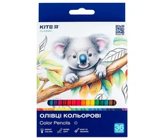 Spalvoti šešiabriauniai pieštukai CLASSIC, Kite, 36 sp.
