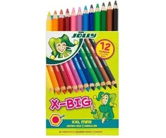 Spalvoti šešiabriauniai pieštukai X-BIG, Jolly, 12 sp.