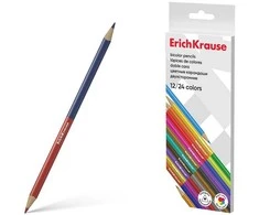 Dvipusiai spalvoti tribriauniai pieštukai, ErichKrause, 12 vnt. = 24 sp.