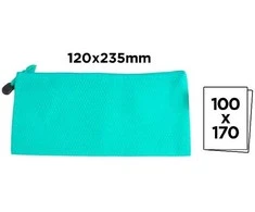 Tekstilinis vokas su užtrauktuku MP, C65 (235x130mm), nepermatomas, įvairių sp.